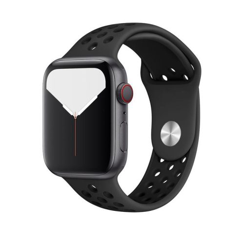 Szilikon Sport Apple Watch Szíj Antracit-Fekete, M/L, 38, 40, 41mm