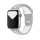 Szilikon Sport Apple Watch Szíj Ezüst-Fehér, M/L, 42, 44, 45, 49mm