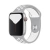 Szilikon Sport Apple Watch Szíj Ezüst-Fehér, M/L, 42, 44, 45, 49mm