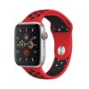 Szilikon Sport Apple Watch Szíj Piros-Fekete, M/L, 42, 44, 45, 49mm
