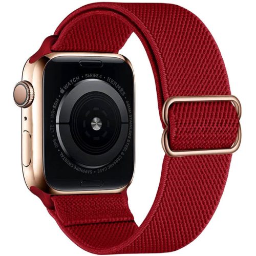 Rugalmas Szövet Apple Watch Szíj Piros, 38, 40, 41mm