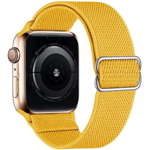 Rugalmas Szövet Apple Watch Szíj Sárga, 38, 40, 41mm