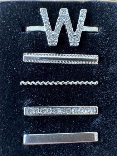 Apple Watch Szíj dekoráció, óraszíj ékszer - betűk W, Ezüst