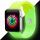 Sötétben Világító Apple Watch Szilikon Szíj Zöld, M/L, 38, 40, 41mm