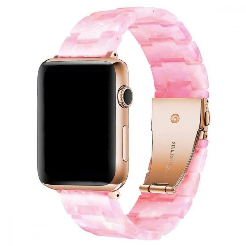 Műgyanta Apple Watch Szíj Gyöngy Pink - Rose Gold, 38, 40, 41mm