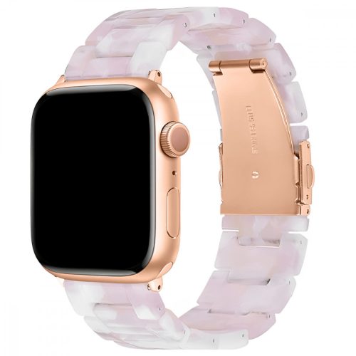 Műgyanta Apple Watch Szíj Pink Kvarc - Rose Gold, 38, 40, 41mm