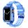 Átlátszó Szilikon Apple Watch Szíj és Tok Kék, 42mm, 44mm, 45mm