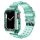 Átlátszó Szilikon Apple Watch Szíj és Tok Zöld, 42mm, 44mm, 45mm