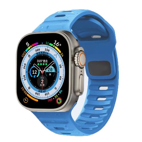 TrailBlazer Szilikon Apple Watch Szíj Kék, 42, 44, 45, 49mm